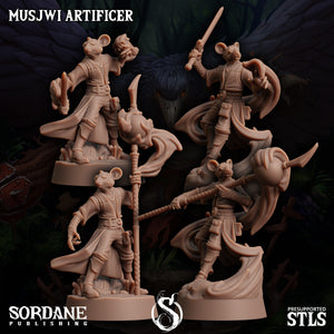 3D Printed Sordane Publishing Musjwi Artificer Burrows Below 28 32mm D&D