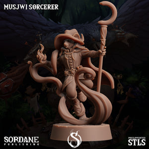 3D Printed Sordane Publishing Musjwi Sorcerer Burrows Below 28 32mm D&D