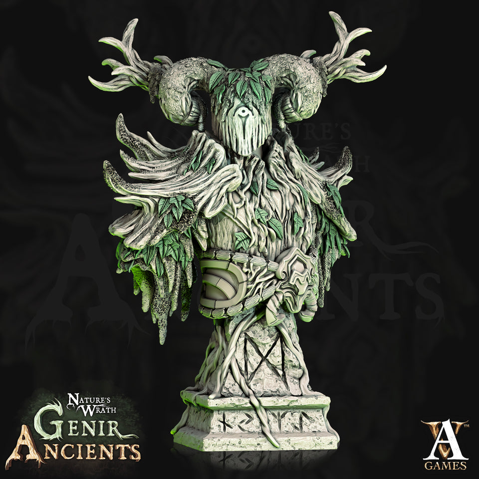3D Printed Archvillain Games Nature's Wrath Genir Ancients - Verdant Ancient Bust 28mm 32mm D&D