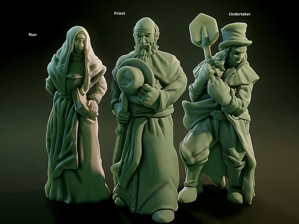 3D Printed Nafarrate NPCS Lovecraftian Bestiary 28 32 mm D&D