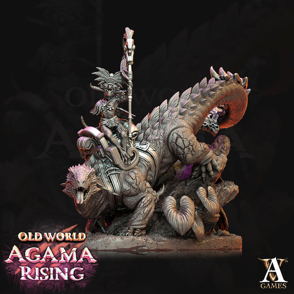 3D Printed Archvillain Games Old World Agama Rising - Mato Riders 28mm 32mm D&D