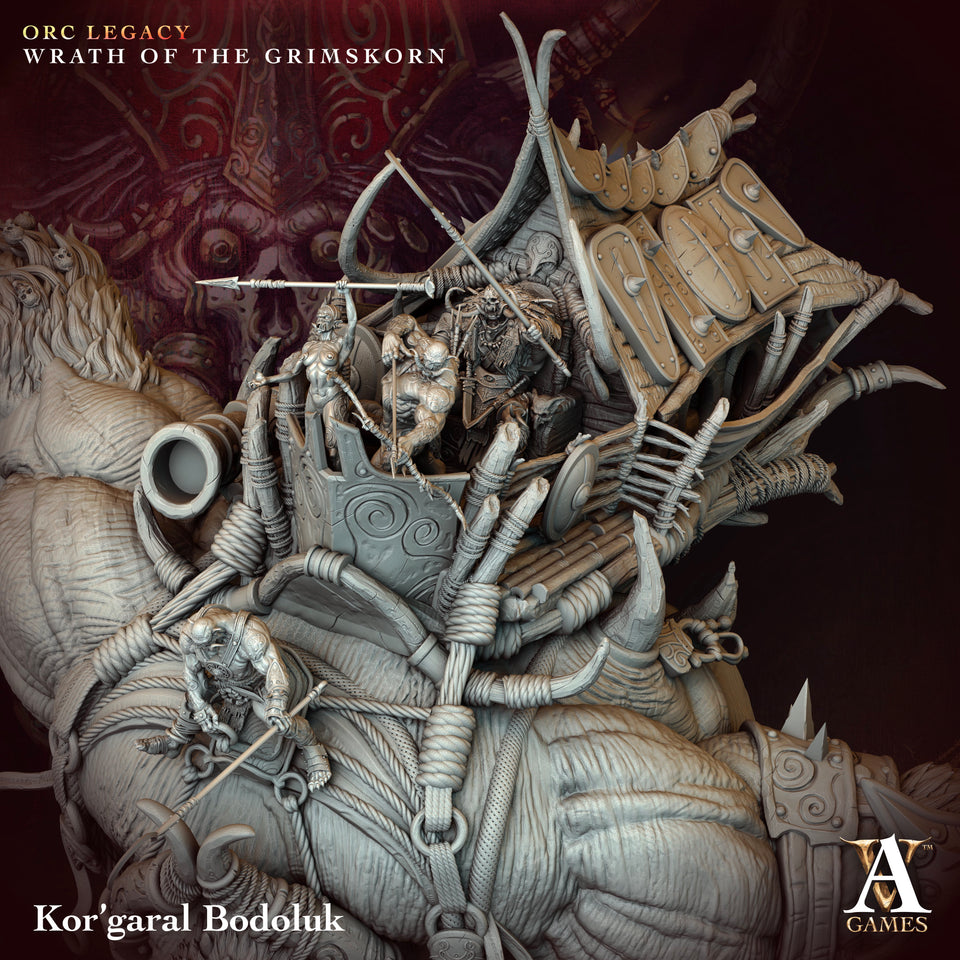 3D Printed Archvillain Games Kor’garal Bodoluk Orc Legacy Wrath of the Grimskorn 28 32mm D&D