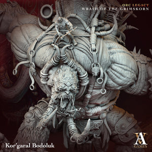 3D Printed Archvillain Games Kor’garal Bodoluk Orc Legacy Wrath of the Grimskorn 28 32mm D&D