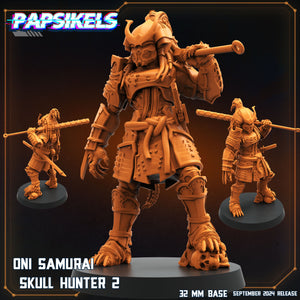 3D Printed Papsikels Oni Samurai Skull Hunter Set SEPTEMBER 2024 SCIFI 28mm 32mm
