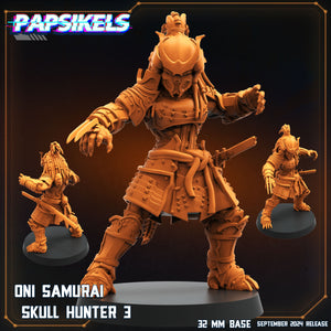 3D Printed Papsikels Oni Samurai Skull Hunter Set SEPTEMBER 2024 SCIFI 28mm 32mm
