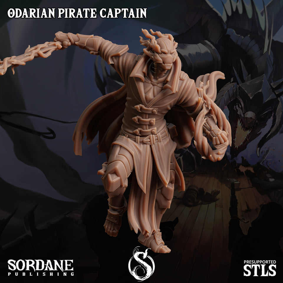 3D Printed Sordane Publishing Arcane Minis Odarian Pirate Captain Swindler's Luck Part Two 28 32mm D&D