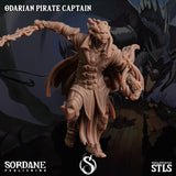 3D Printed Sordane Publishing Arcane Minis Odarian Pirate Captain Swindler's Luck Part Two 28 32mm D&D