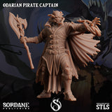 3D Printed Sordane Publishing Arcane Minis Odarian Pirate Captain Swindler's Luck Part Two 28 32mm D&D