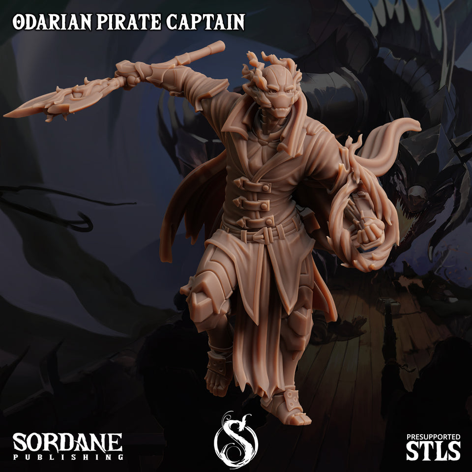 3D Printed Sordane Publishing Arcane Minis Odarian Pirate Captain Swindler's Luck Part Two 28 32mm D&D