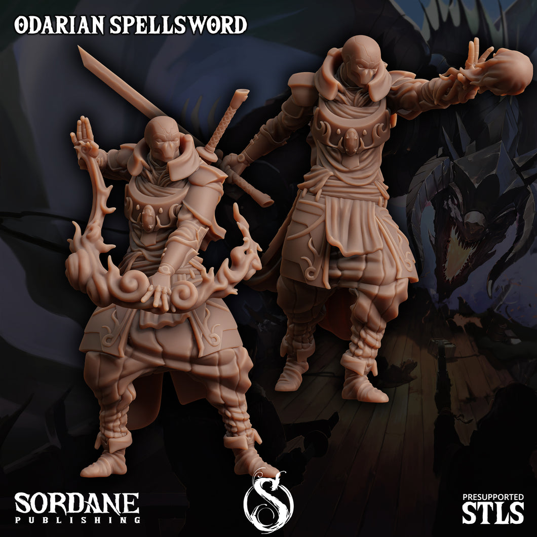 3D Printed Sordane Publishing Odarian Spellsword 28 32mm D&D