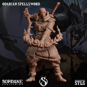 3D Printed Sordane Publishing Odarian Spellsword 28 32mm D&D