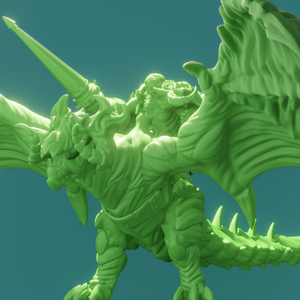 3D Printed Nafarrate Dragon Rider Orc Set Orcs Army 28 32 mm D&D