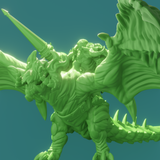3D Printed Nafarrate Dragon Rider Orc Set Orcs Army 28 32 mm D&D