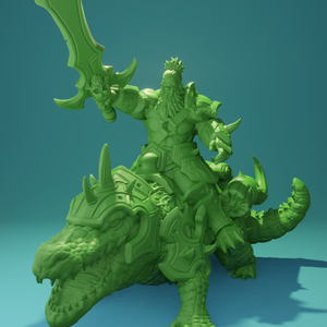 3D Printed Nafarrate Crocodile Rider Orc Set Orcs Army 28 32 mm D&D