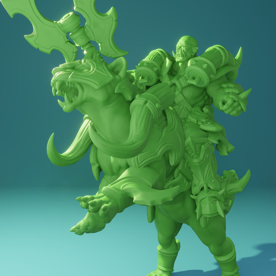 3D Printed Nafarrate Panther Rider Orc Set Orcs Army 28 32 mm D&D