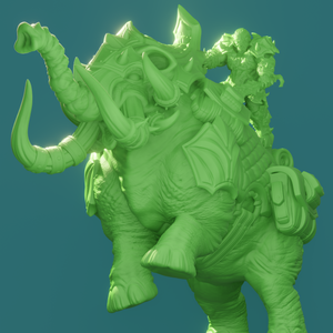 3D Printed Nafarrate Mammoth Rider Orc Set Orcs Army 28 32 mm D&D