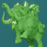 3D Printed Nafarrate Mammoth Rider Orc Set Orcs Army 28 32 mm D&D