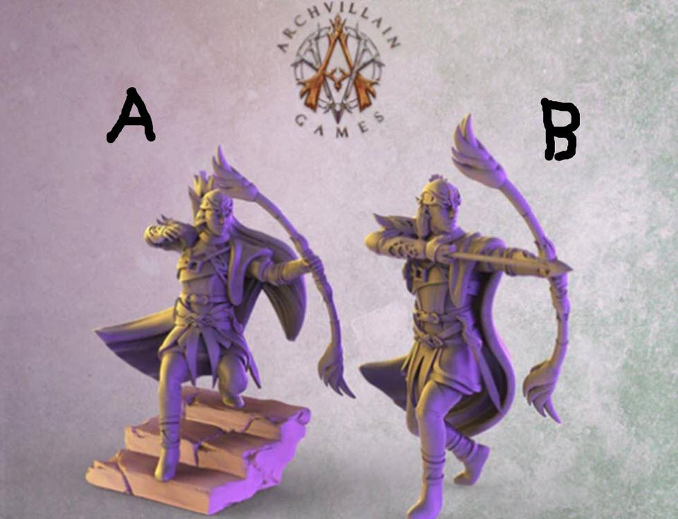 3D Printed Archvillain Games The Sun Elves of Sol Sylvaine Elven Outstriders 28 32mm D&D