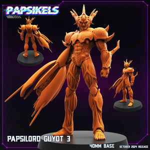 3D Printed Papsikels Papsilord Guyot Ver 3 October 2024 Cyberpunk 28mm 32mm