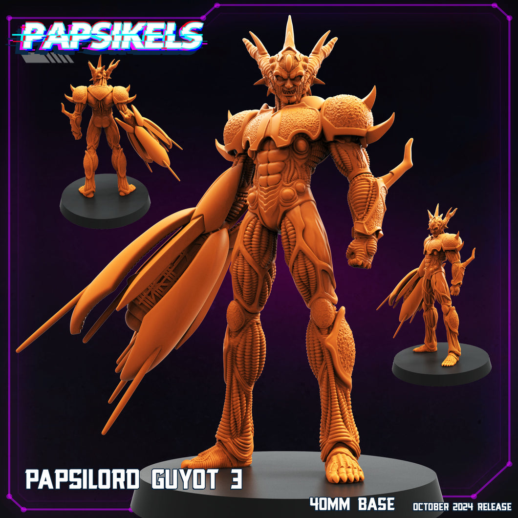 3D Printed Papsikels Papsilord Guyot Ver 3 October 2024 Cyberpunk 28mm 32mm