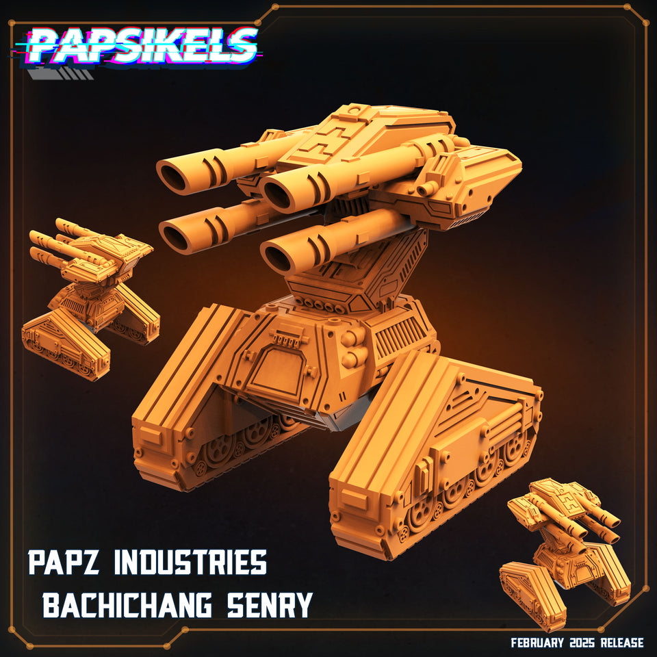 3D Printed Papsikels Papz Industries Bachichang Sentry February 2025 Scifi 28mm 32mm