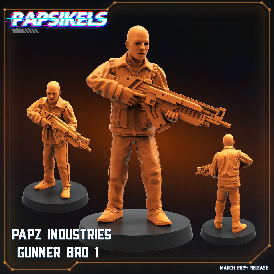 3D Printed Papsikels Papz Industries Gunner Bros Set 1 MARCH 2025 SCIFI 28mm 32mm