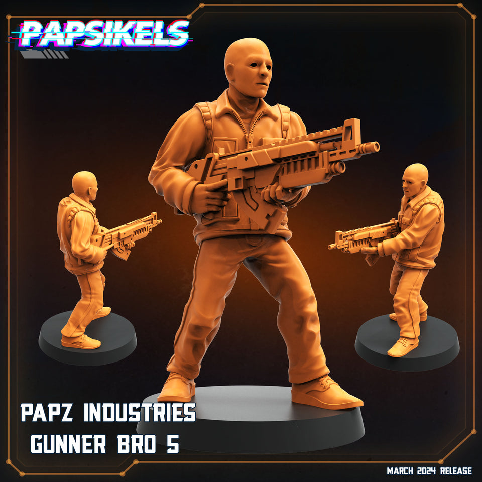 3D Printed Papsikels Papz Industries Gunner Bros Set 1 MARCH 2025 SCIFI 28mm 32mm
