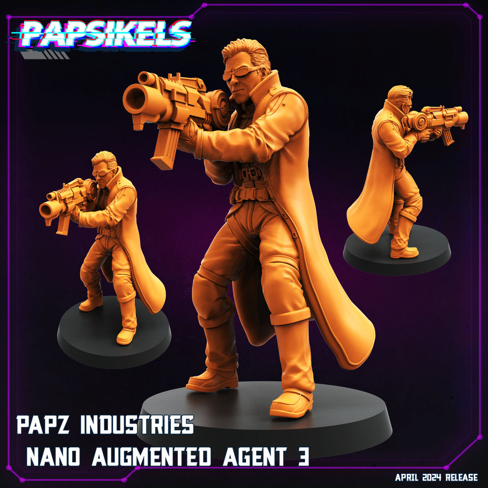 3D Printed Papsikels Papz Industries Nano Augmented Agent Set 28mm 32mm