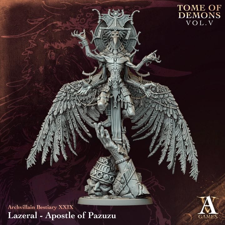 Pazuzu Demon Encounter Set – Archvillain Games Boss Miniatures | 28mm & 32mm DnD Resin Models - 3D Printing Boss 