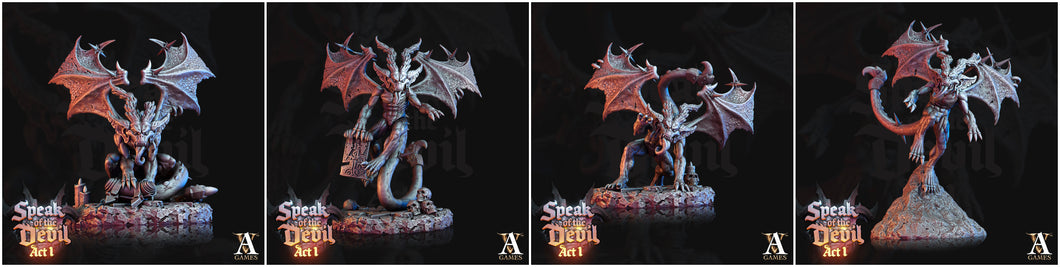 3D Printed Archvillain Games Phlegethian Imp Speak of the Devil Act I 28 32mm D&D