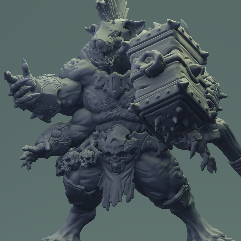 3D Printed Nafarrate Rats Army Rat Berserker Set 28mm 32mm D&D