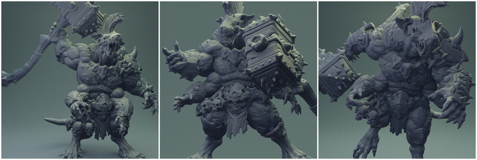 3D Printed Nafarrate Rats Army Rat Berserker Set 28mm 32mm D&D
