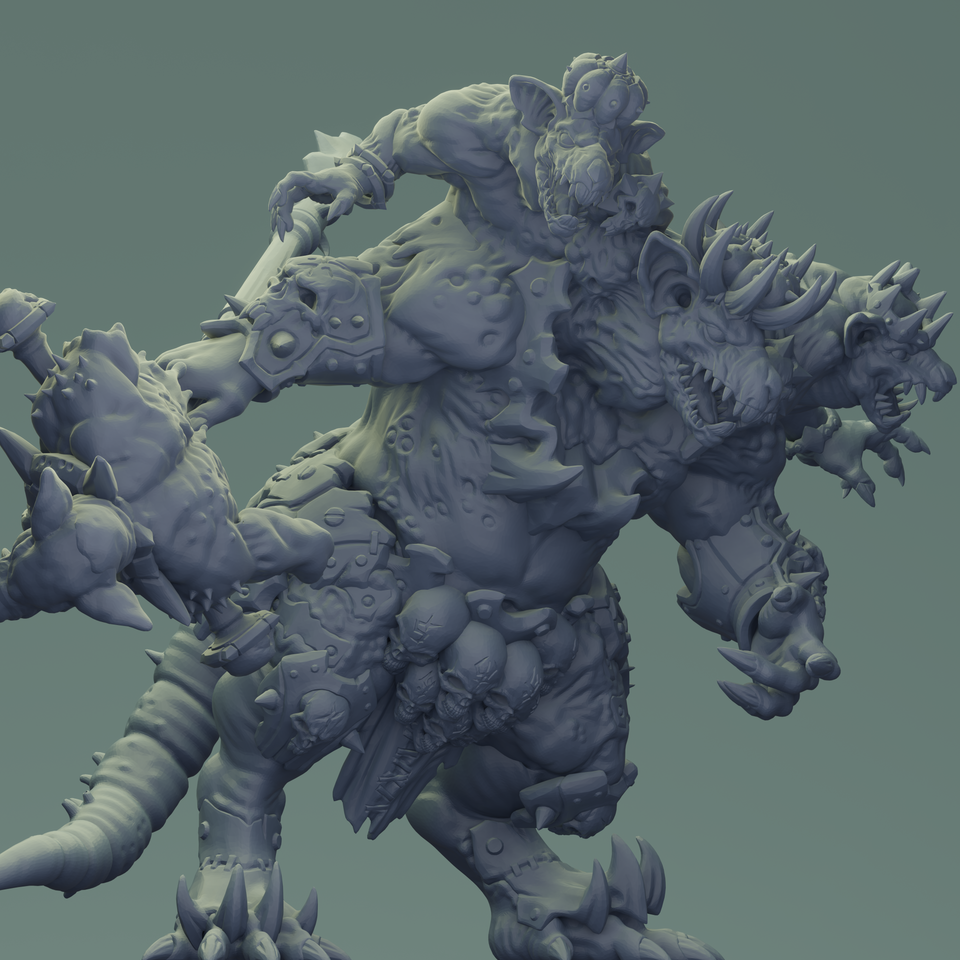 3D Printed Nafarrate Rat King Set Rats Army 28 32 mm D&D