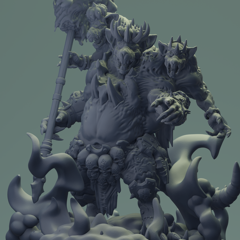 3D Printed Nafarrate Rat King Set Rats Army 28 32 mm D&D
