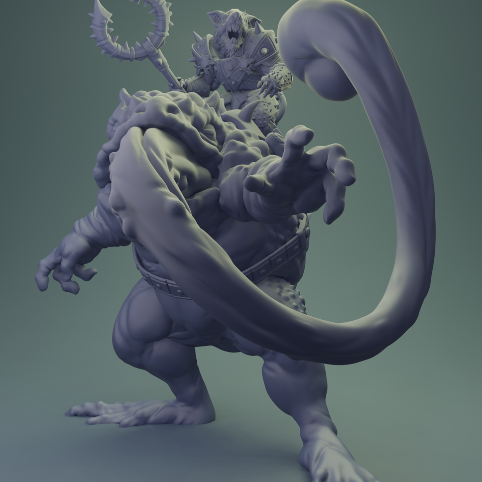 3D Printed Nafarrate Rats Army Rat Riding Frog Set 28mm 32mm D&D
