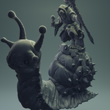 3D Printed Nafarrate Rats Army Rat Riding Snail Set 28mm 32mm D&D