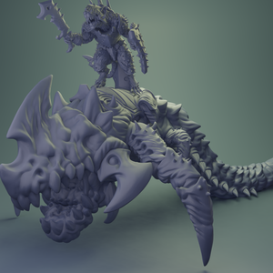 3D Printed Nafarrate Rats Army Rat Riding Wurm Set 28mm 32mm D&D