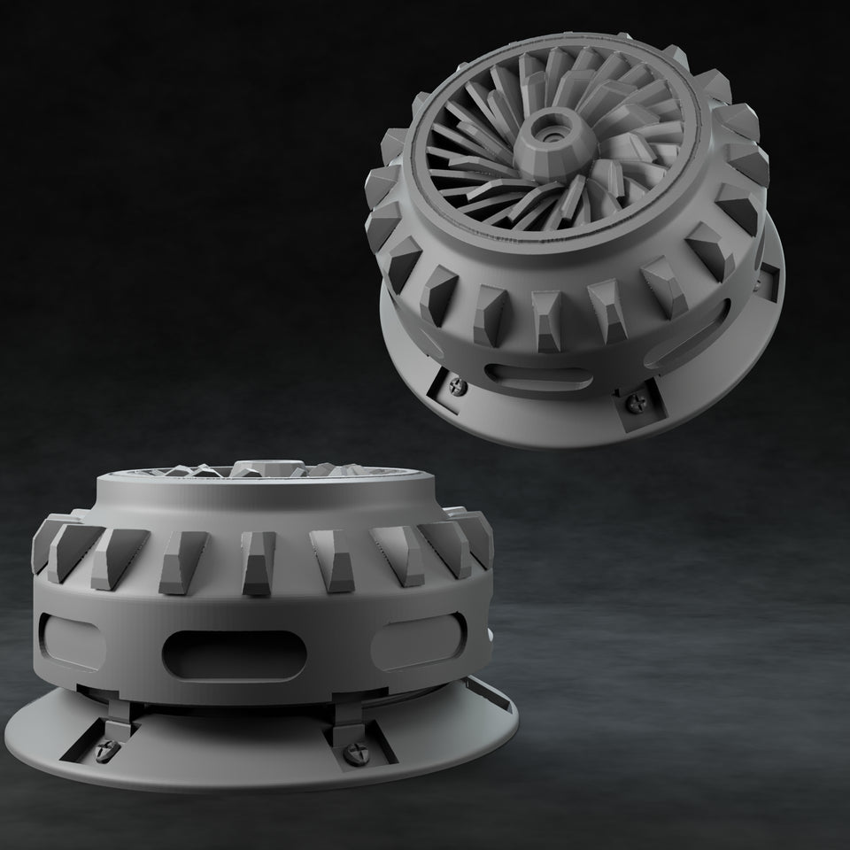 3D Printed Nafarrate Rooftop Turbine Space Orcs 28 32 mm D&D
