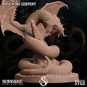 3D Printed Sordane Publishing Rosewing Serpent Cupid's Embrace Set 28 32mm D&D