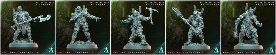 3D Printed Archvillain Games Rotting Conscript The Transcended Resurgence 28 32mm D&D