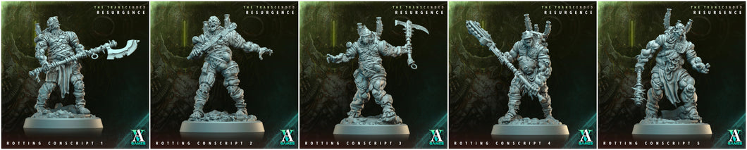 3D Printed Archvillain Games Rotting Conscript The Transcended Resurgence 28 32mm D&D