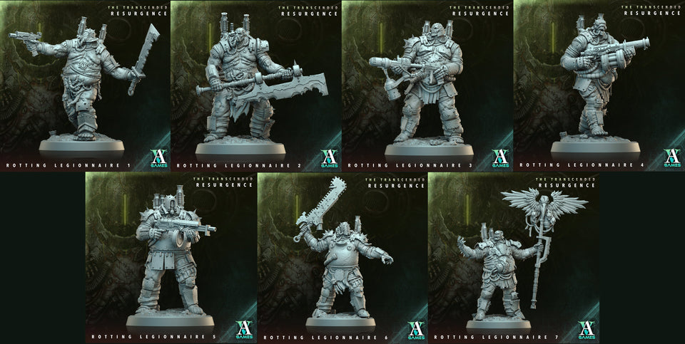 3D Printed Archvillain Games Rotting Legionnaire The Transcended Resurgence 28 32mm D&D