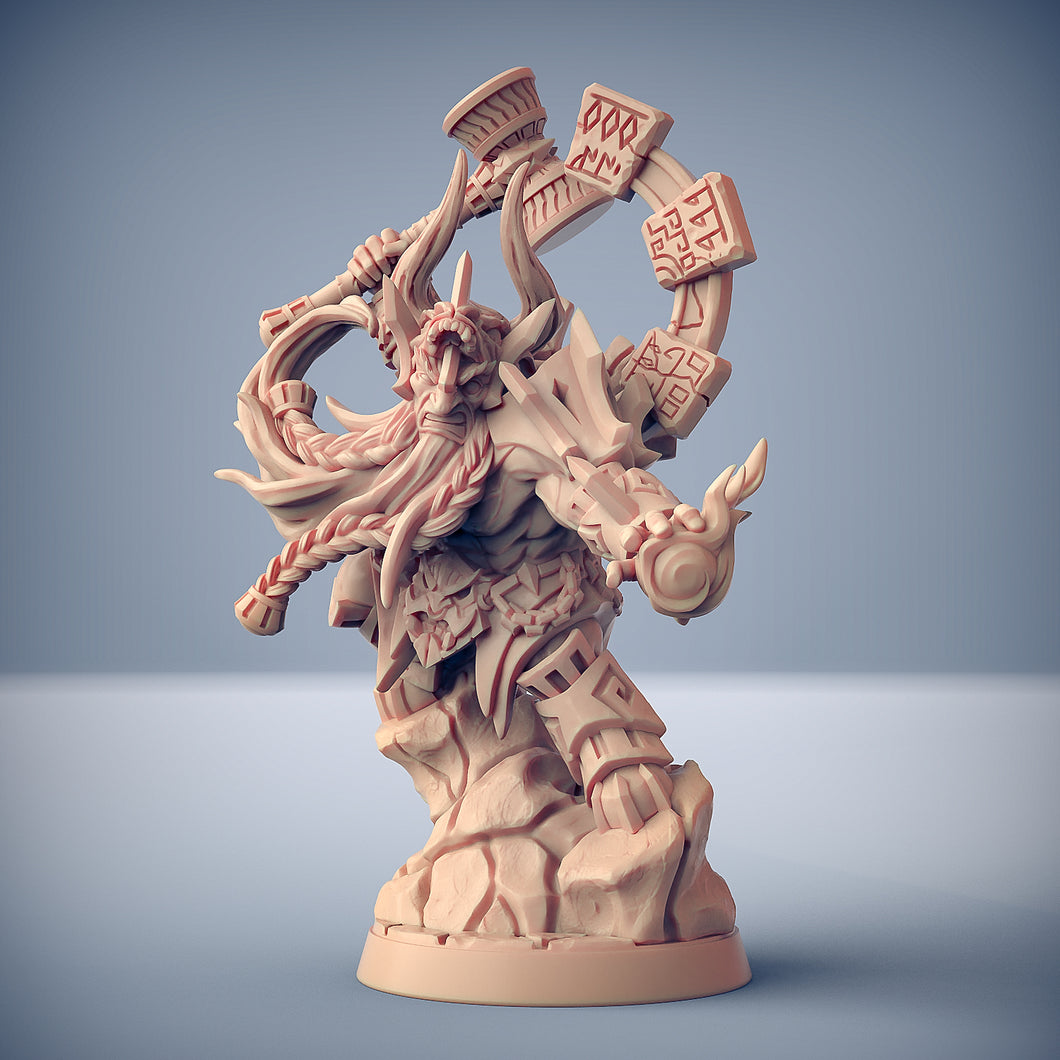3D Printed Artisan Guild Runakk Forgemaster Dumlok Flameseekers 28mm 32mm