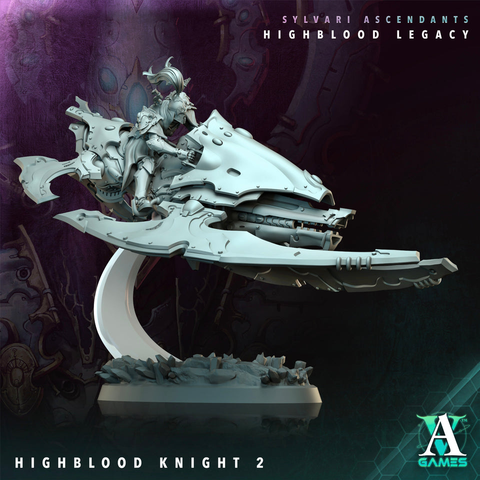 3D Printed Archvillain Games Highblood Knight Sylvari Ascendants Highblood Legacy Archvillain Society Vol XXXV 28 32mm D&D