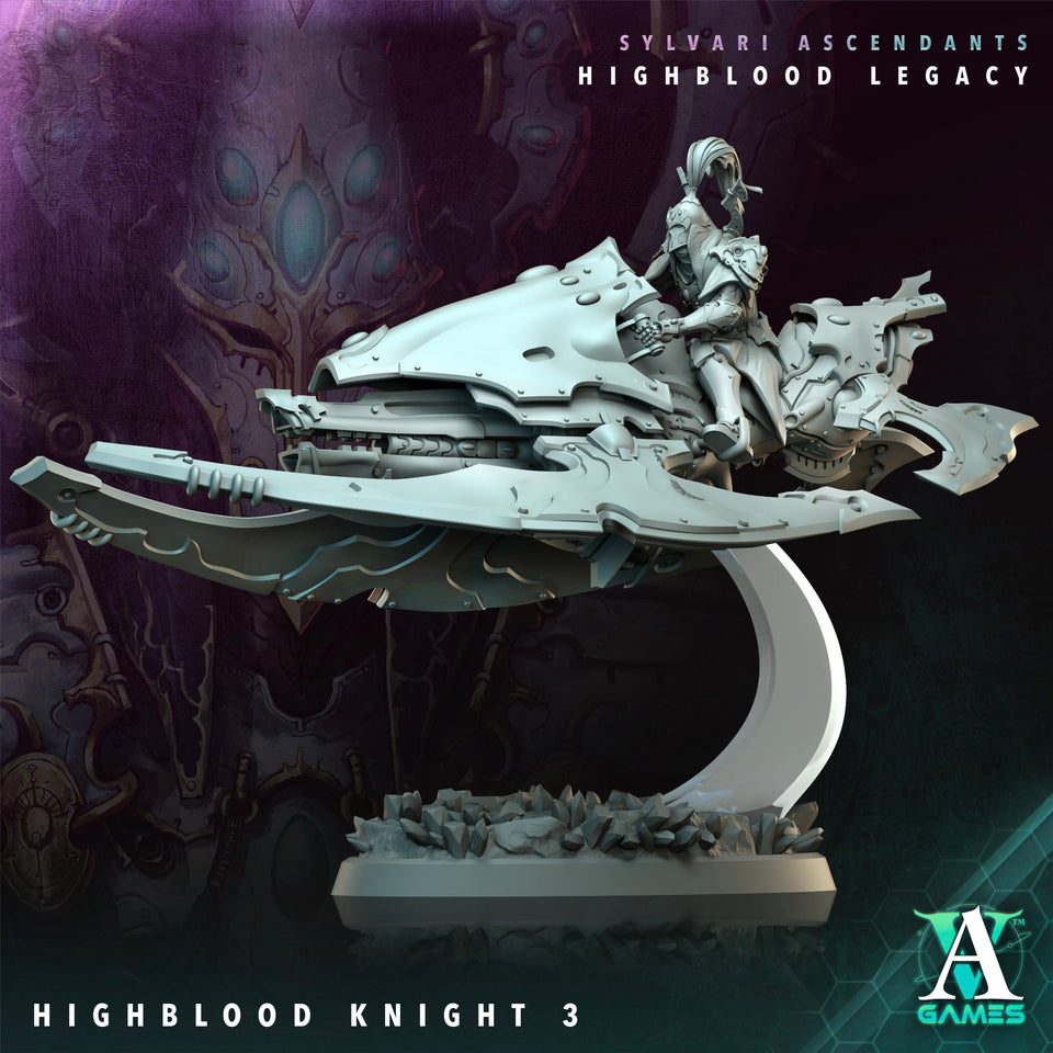3D Printed Archvillain Games Highblood Knight Sylvari Ascendants Highblood Legacy Archvillain Society Vol XXXV 28 32mm D&D