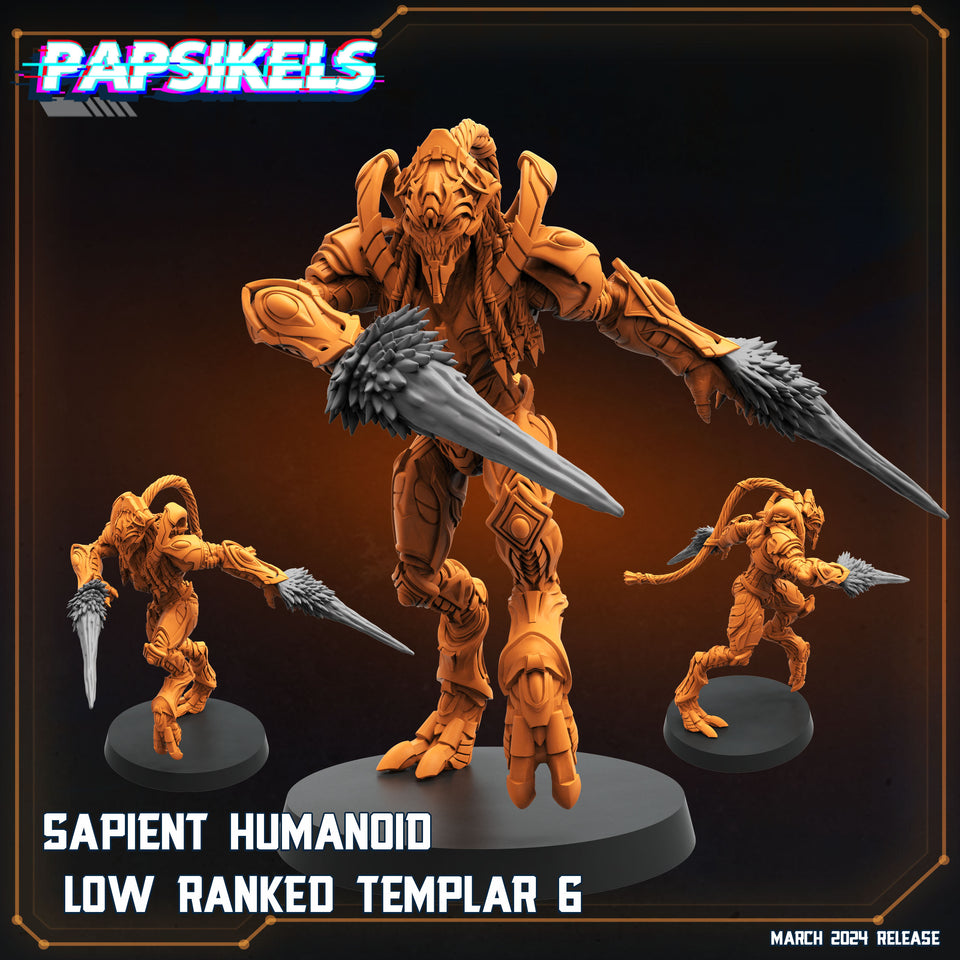 3D Printed Papsikels Sapient Humanoid Low Ranked Templars MARCH 2025 CYBERPUNK 28mm 32mm