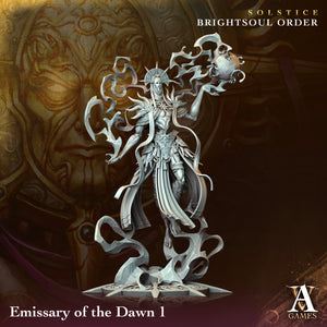 3D Printed Archvillain Games Emissary of the Dawn Solstice Ray of Sol Myr 28 32mm D&D