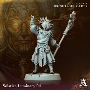 3D Printed Archvillain Games Solstice Luminary Solstice Ray of Sol Myr 28 32mm D&D