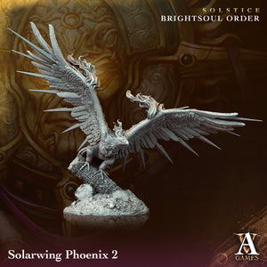 3D Printed Archvillain Games Solarwing Phoenix Solstice Ray of Sol Myr 28 32mm D&D