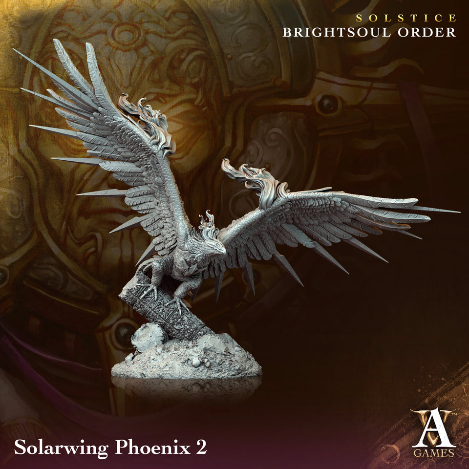 3D Printed Archvillain Games Solarwing Phoenix Solstice Ray of Sol Myr 28 32mm D&D